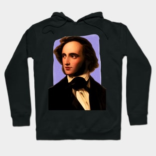 German Composer Felix Mendelssohn illustration Hoodie